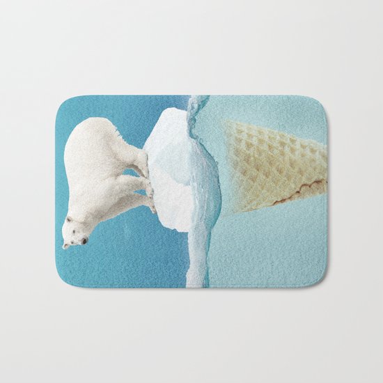 Polar ice cream cap Bath Mat