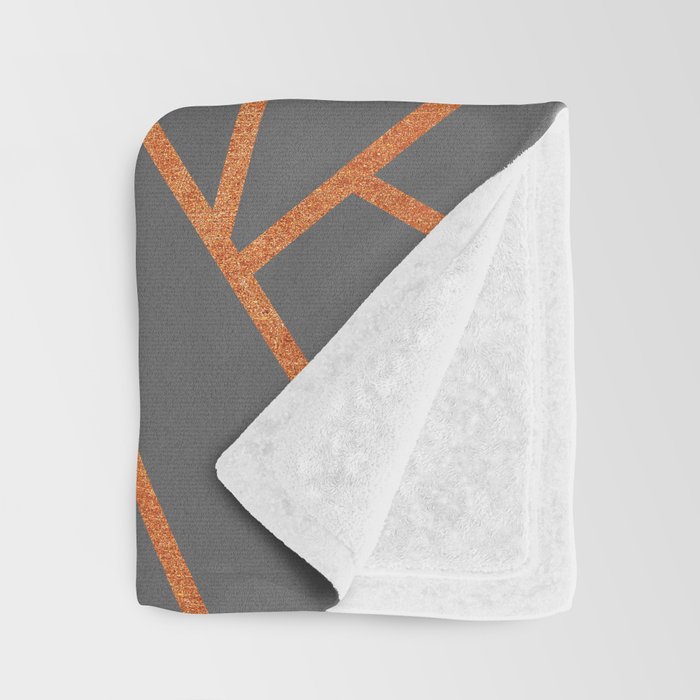 Grey and sales copper throw