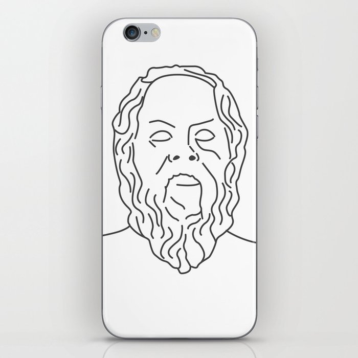 Bust of Socrates the Greek philosopher from Athens city one of the founders of Western philosophy	 iPhone Skin