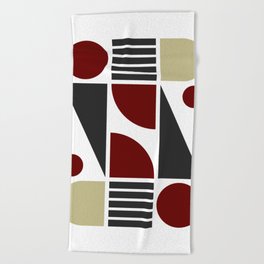 Classic geometric modern composition 2 Beach Towel