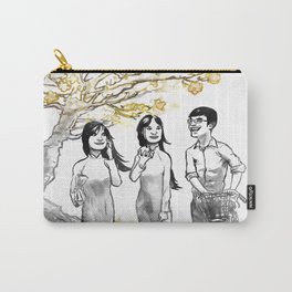 Ao Dai Carry-All Pouch | Mixed Media, People, Illustration 