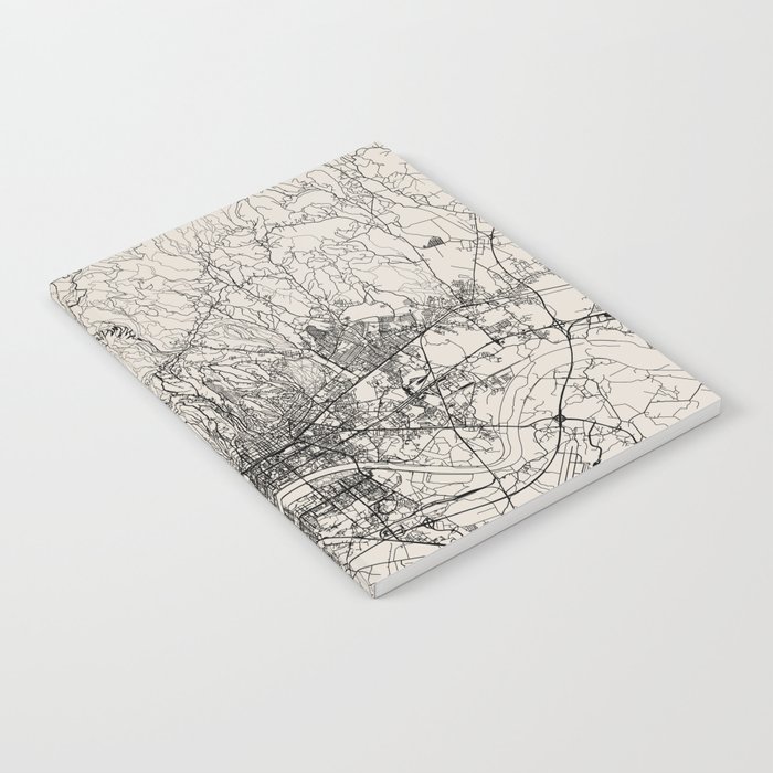 Zagreb - Croatia - Black&White Illustrated Map Notebook