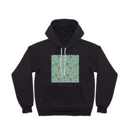 Christmas Pattern Retro Beanie Floral Candle Hoody