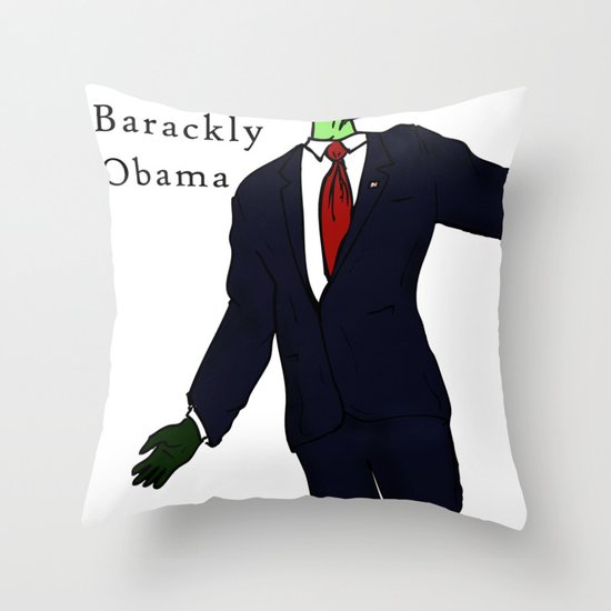 Barackly Obama Throw Pillow