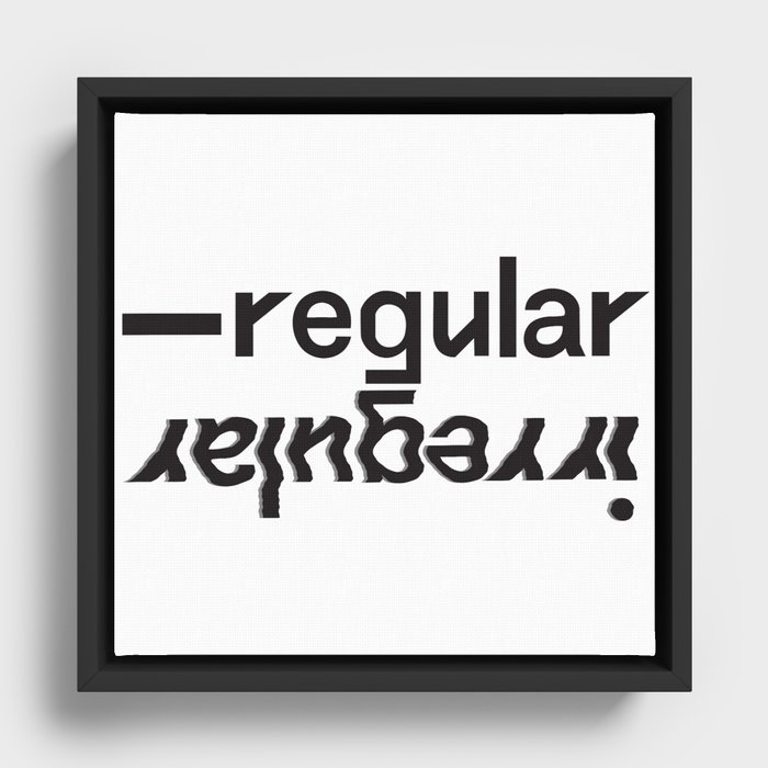 regular/irregular Framed Canvas