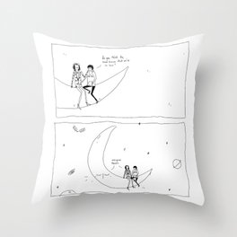 the moon knows Throw Pillow