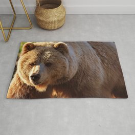Grizzly Brown Bear  Area & Throw Rug