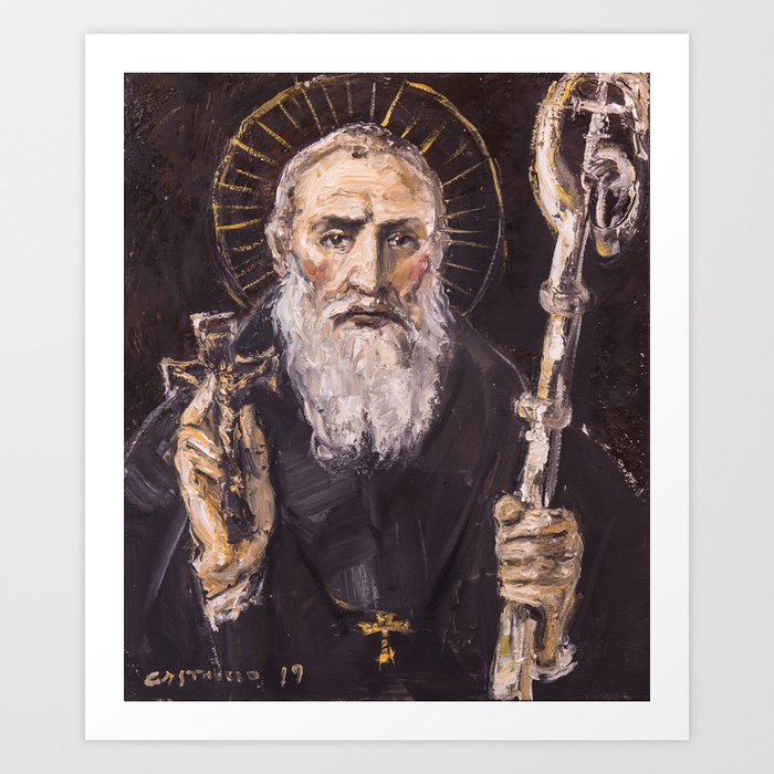 St. Benedict of Nursia Art Print