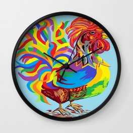 Fiesta Rooster Wall Clock