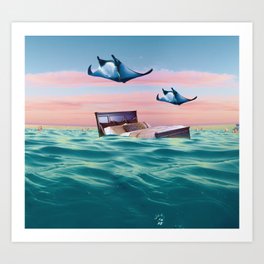 Swim & Sleep Art Print