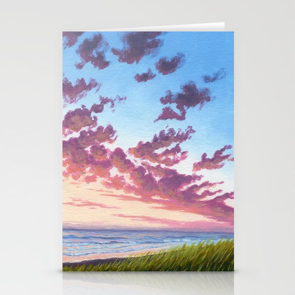 Colorful Sunset Over the Ocean Stationery Cards