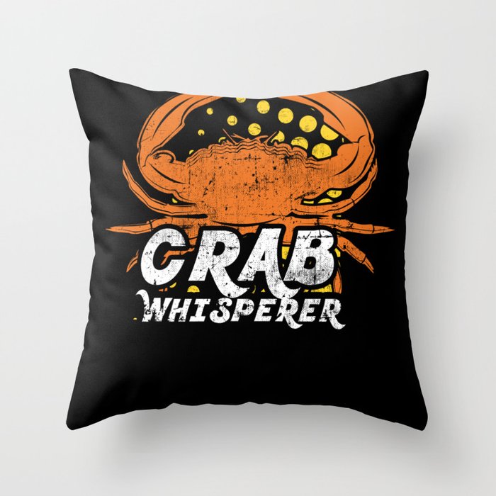 Crab Whisperer Great Crawfish Boil Seafood Boil Throw Pillow
