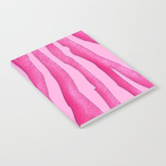 Bright Pink Zebra Print Notebook