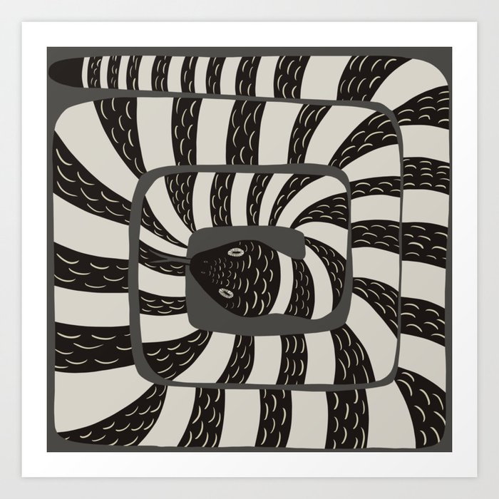 Abstract Snake Art Print