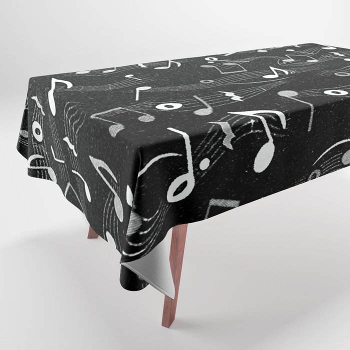 Black Fabric Pattern Design Tablecloth