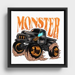 Monster Truck Framed Canvas