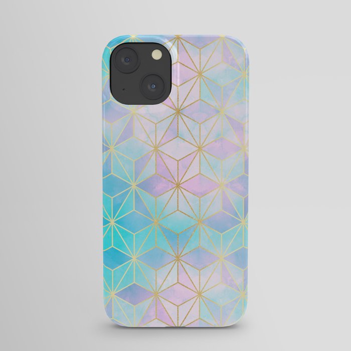 Iridescent Glass Geometric Pattern iPhone Case