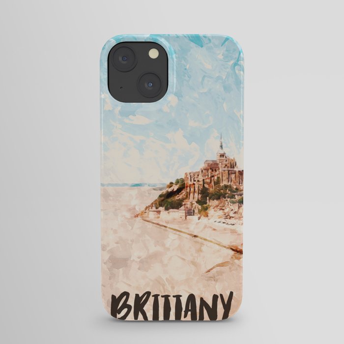 Brittany France city watercolor iPhone Case