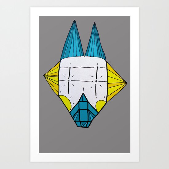 Robo dog Helgi Art Print