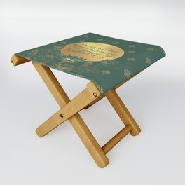 Lotus Quote: The flower that blooms in adversity is the most rare and beautiful of all. Folding Stool