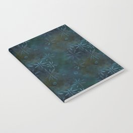 Dark Floral Batik Pattern Notebook