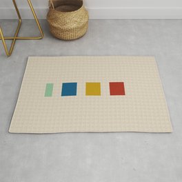 four elements || tweed & primary colors Area & Throw Rug