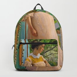In the Garden Door, The Artist's Wife by Laurits Andersen Ring Backpack