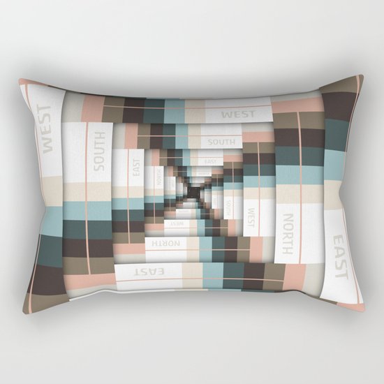 Layers of Directions Rectangular Pillow