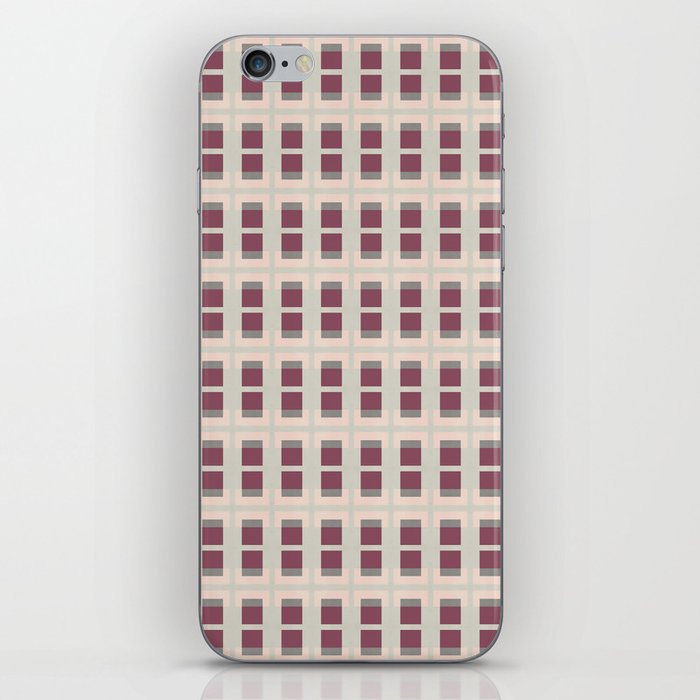80s Mid Century Rectangles Earth Color iPhone Skin