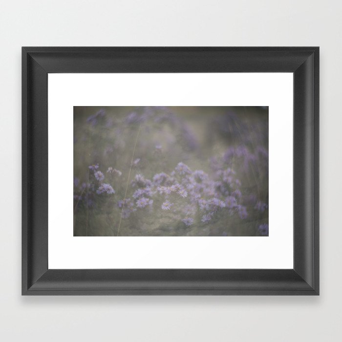 "and through the fog she found the flowers—and she was set free…" Framed Art Print