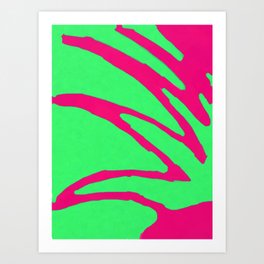 Green Pink Pattern Art Print