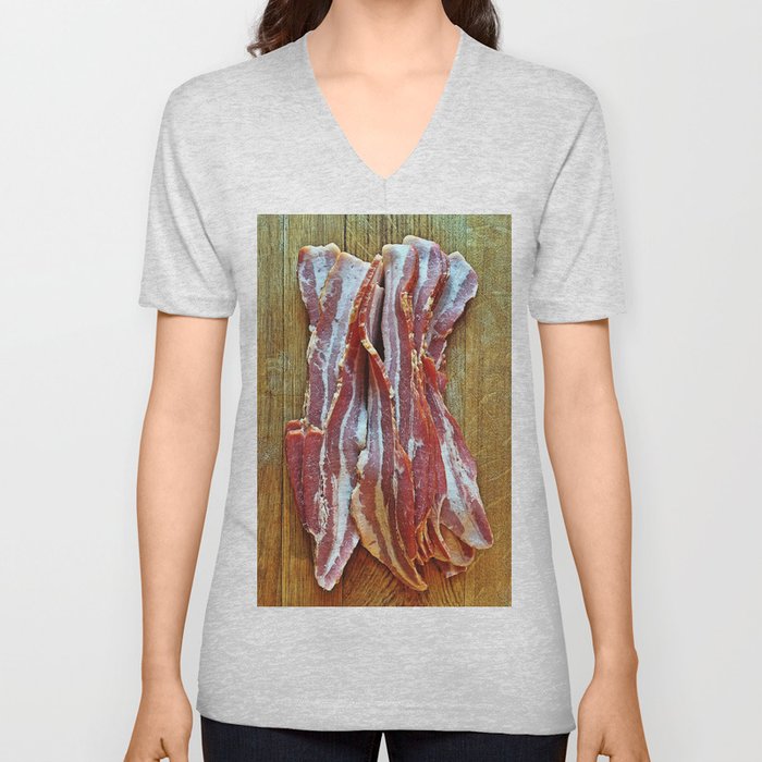 Bacon V Neck T Shirt