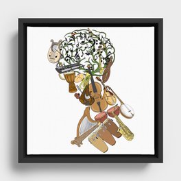 Music and soul growing within me Framed Canvas