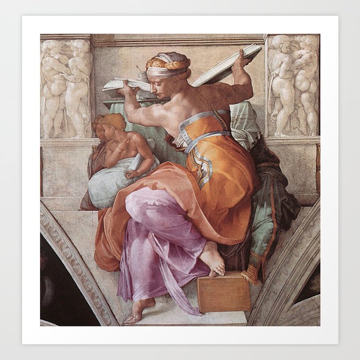 The Libyan Sybil Sistine Chapel Ceiling By Michelangelo Art Print