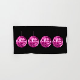 Pink Vintage Sparkling Disco Ball  Hand & Bath Towel