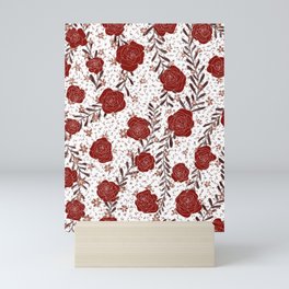 Red Roses Pattern Mini Art Print