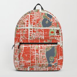 Beijing city map classic Backpack