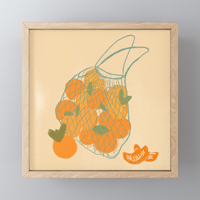 Orange & Clementine Framed Mini Art Print