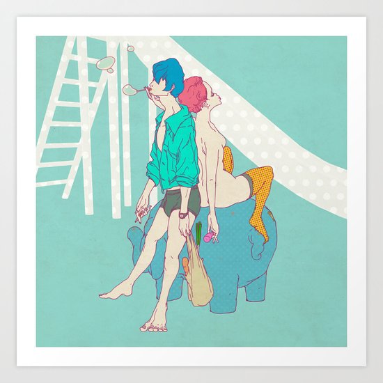 男なんてシャボン玉 Art Print