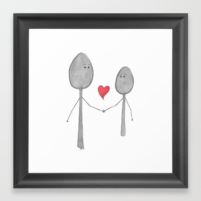 Big Spoon Little Spoon Framed Art Print