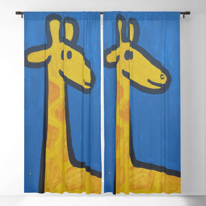 Cartoon Giraffe Blackout Curtain