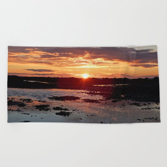 Sunset from the Beach Beach Towel