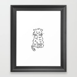 Fluffy cat Framed Art Print