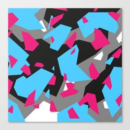 Light blue\Black\Grey\Pink Geometric camo Canvas Print