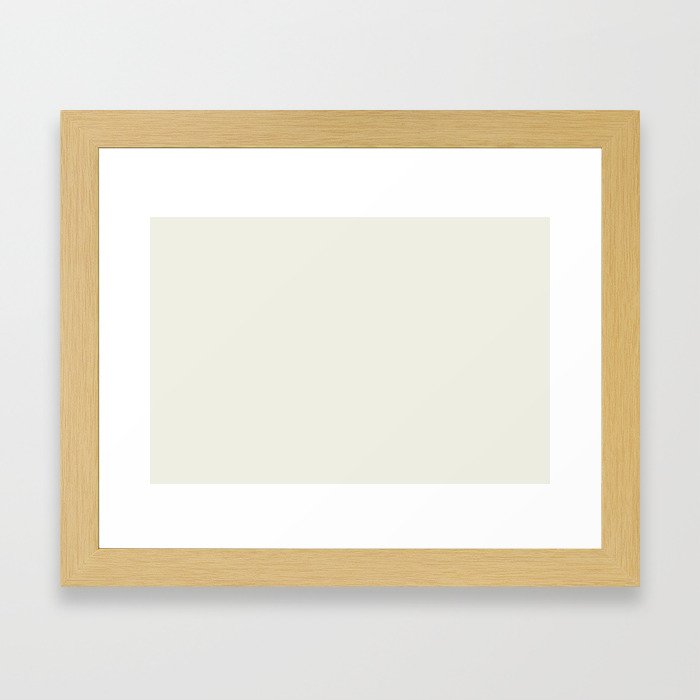 Warm Cream Solid Color Inspired by Behr Snowy Pine PPU10-13 Framed Art Print