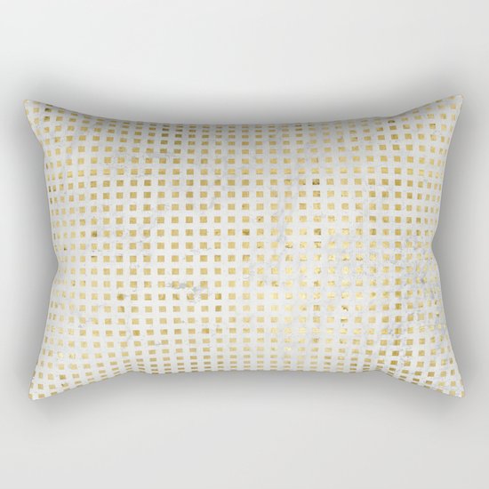 gOld squares Rectangular Pillow