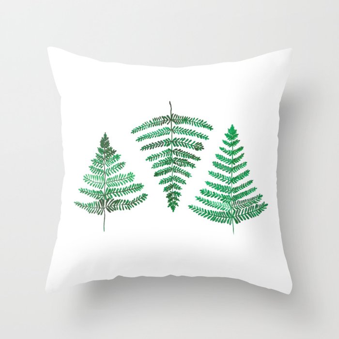 Fiordland Forest Ferns Throw Pillow