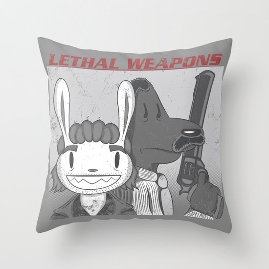 Lethal Weapons Throw Pillow