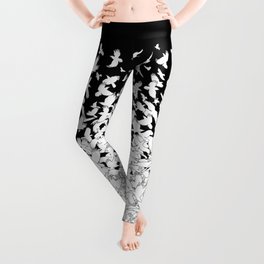 Dove Flying Birds Abstract Love Peace Hope Pattern Leggings