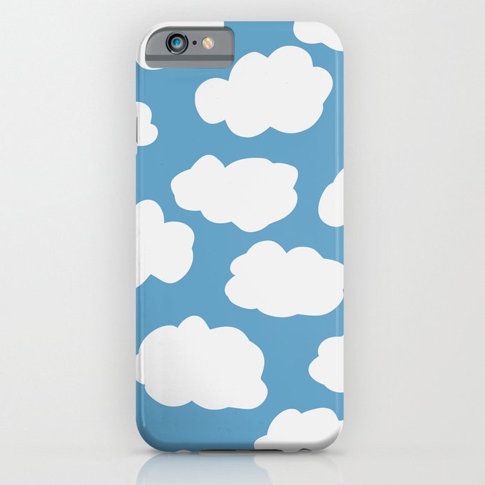 Blue Sky and Fluffy White Clouds iPhone Case